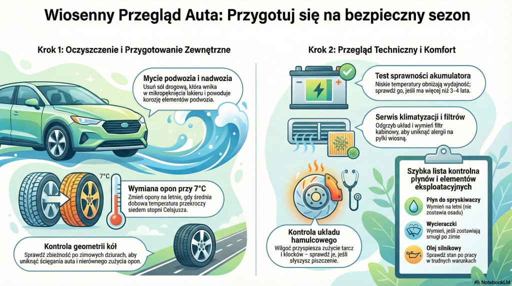 przygotowanie auta do wiosny